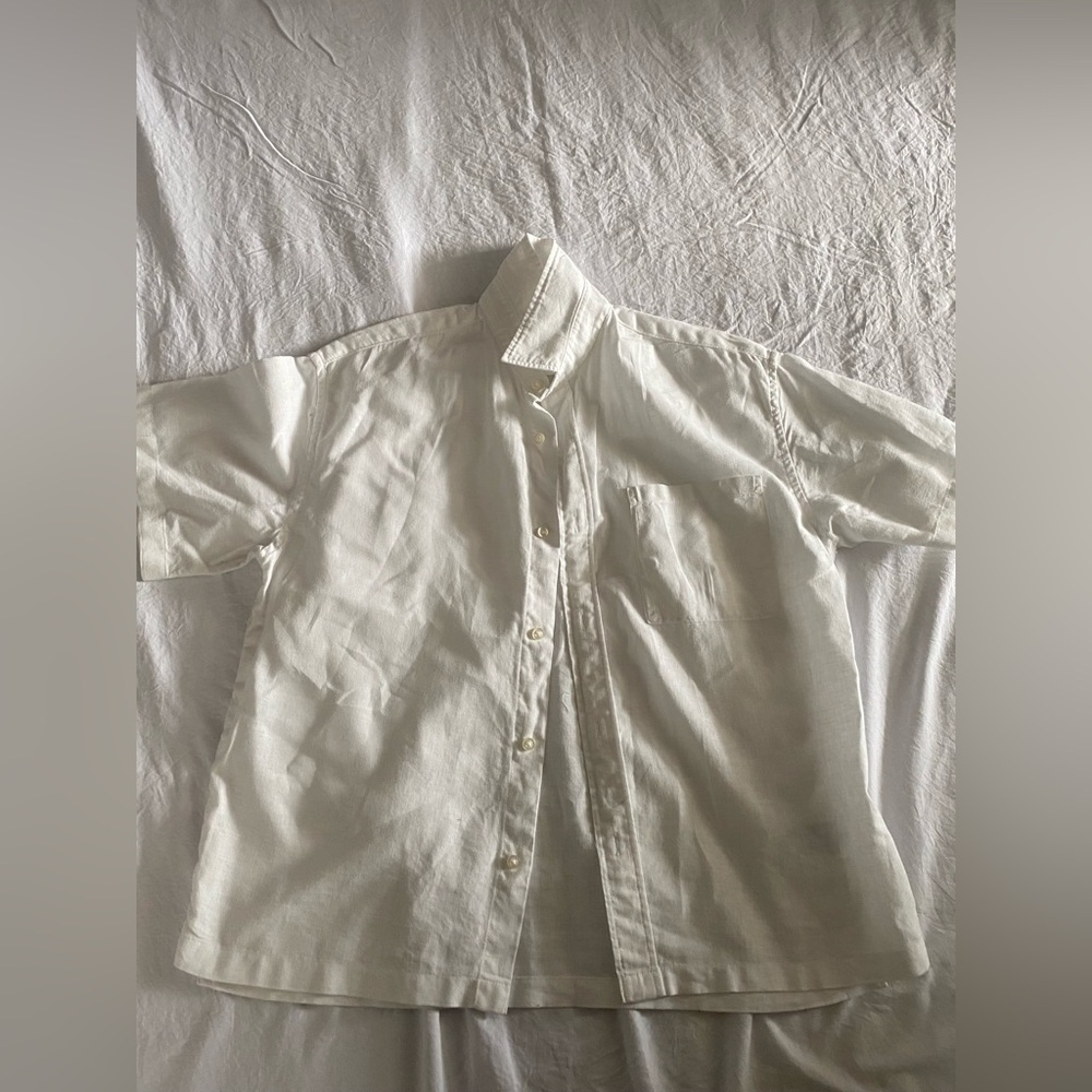 GAP Kids White Linen Shirt